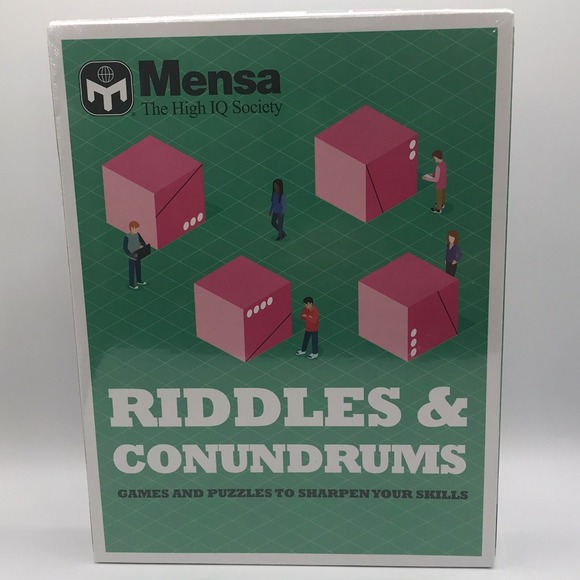 Other - MENSA Riddles and Conundrums Games and Puzzles to Sharpen Your Skills NEW